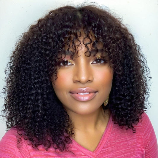 Afro Chemical Fiber Whole Head Cover Wig Short Curly Hair
