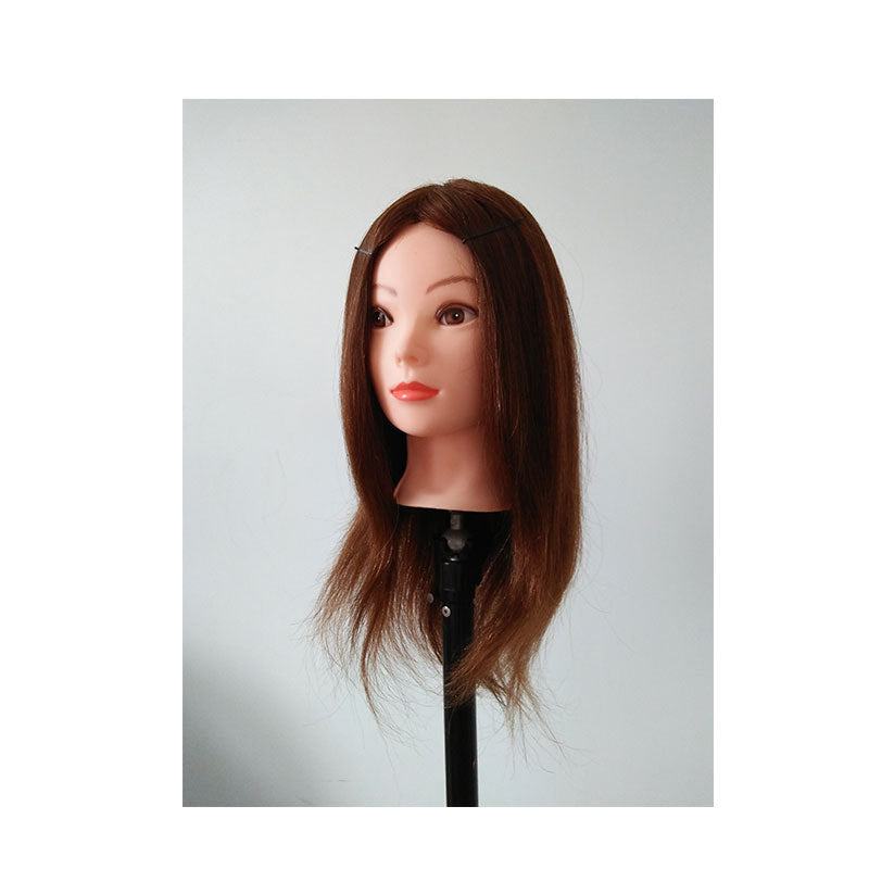 Hairdressing Model Doll Hairstyle Cutting Practice Dyeing Perming Blow Wig Long Curls