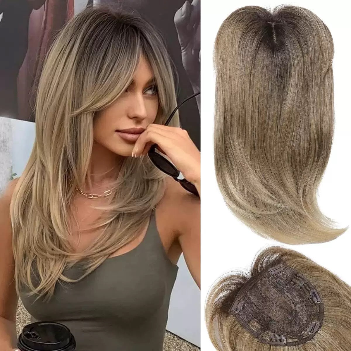 Women's Curly Hair Synthetic Natural Breathable Chemical Fiber Wig