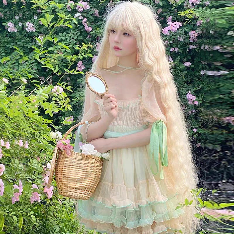 Extra Small Female Lolita Curly Hair Wig Long Curls