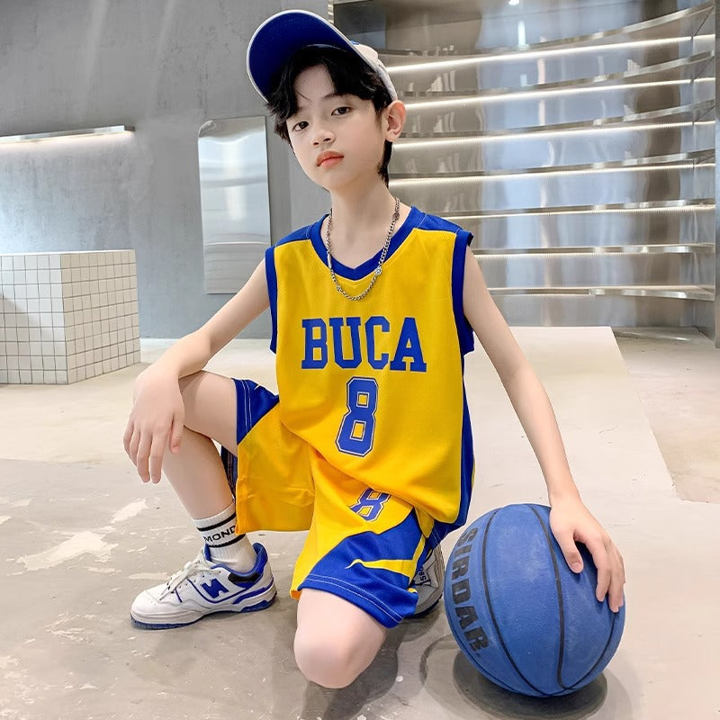 Children's Boys Summer Vest Elementary School Jersey Medium Big Sleeveless Western Children's Suit