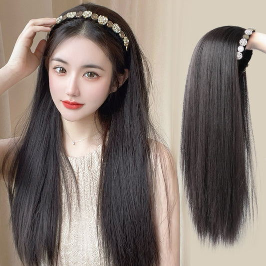 Half Headgear Long Hair U-shaped Seamless Other Wig