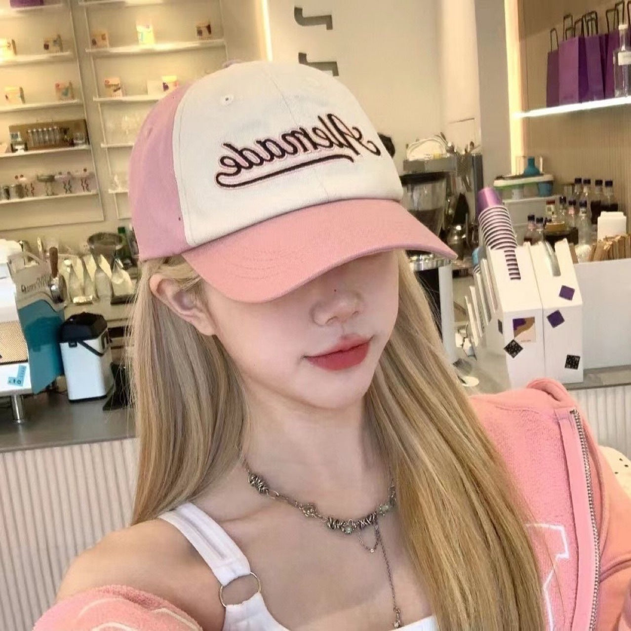 Hat One Hair Baseball Cap Artificial Fashion Natural Long Straight Wig