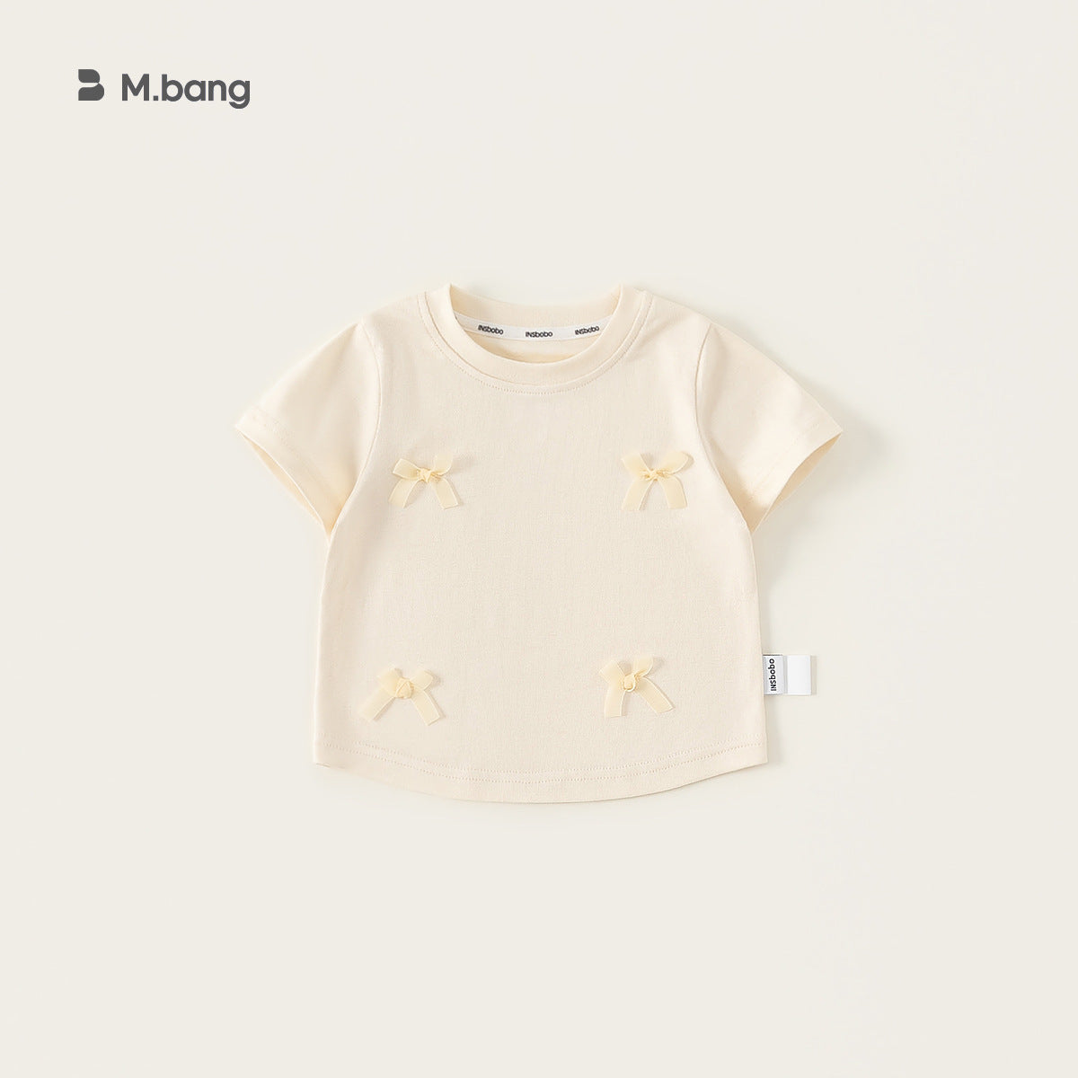 Children's Summer Bow Round Neck Top Comfortable Children's T-shirt