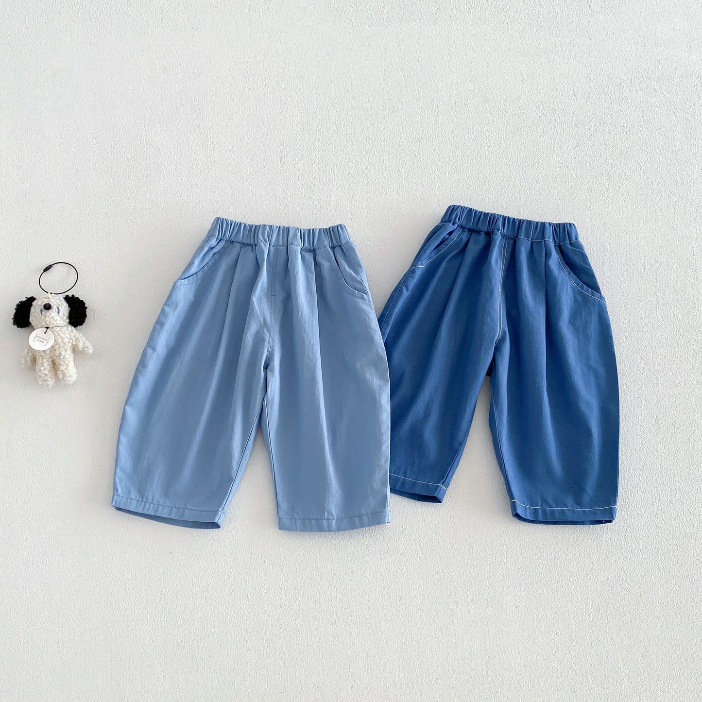 Refund Change Solid Color Jeans Summer Children's Pants