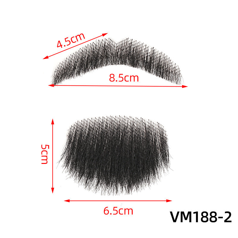 Fake Beard Invisible Seamless Human Hair Eyebrows Film Television Props Other Wig