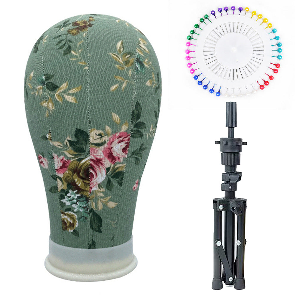 Inserting Holds With Cloth Display Tripod Styling Model Wig Long Curls