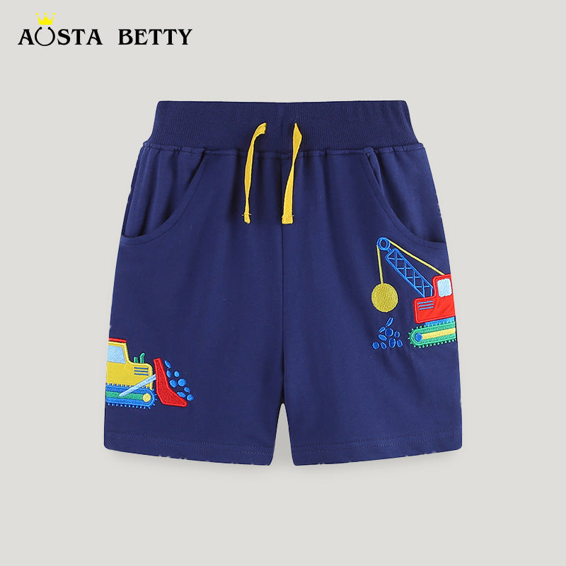 Stylish Summer Embroidered Shorts Casual Fashion Children's Pants