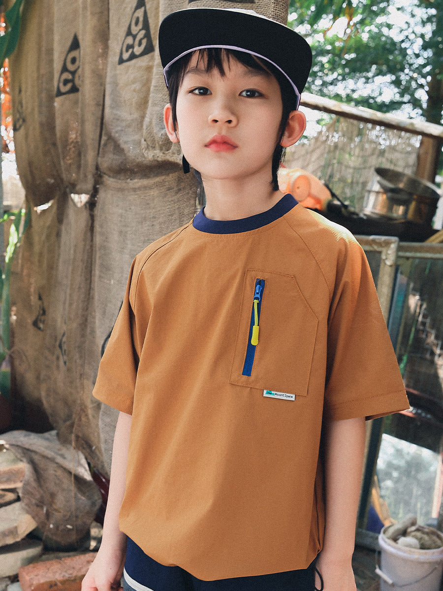 Men's & Children's Cool Short-sleeved Summer Medium Big Outdoor Sports Lightweight Children's T-shirt