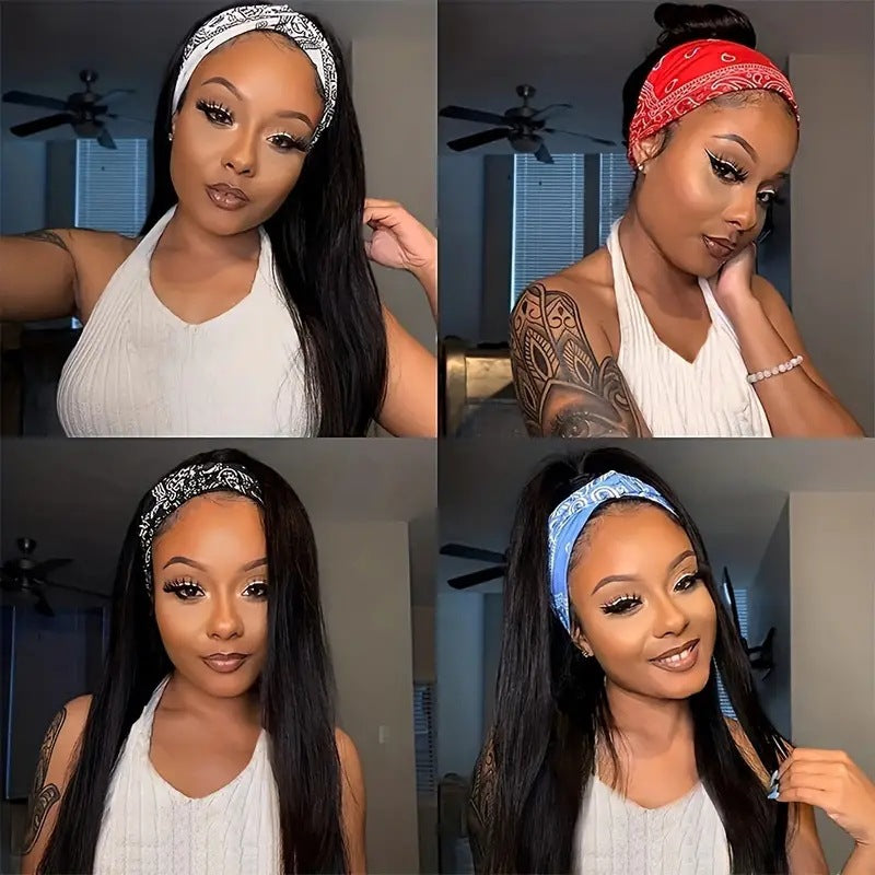 Creative Pretty Comfortable Fashion Hair Band Long Straight Wig
