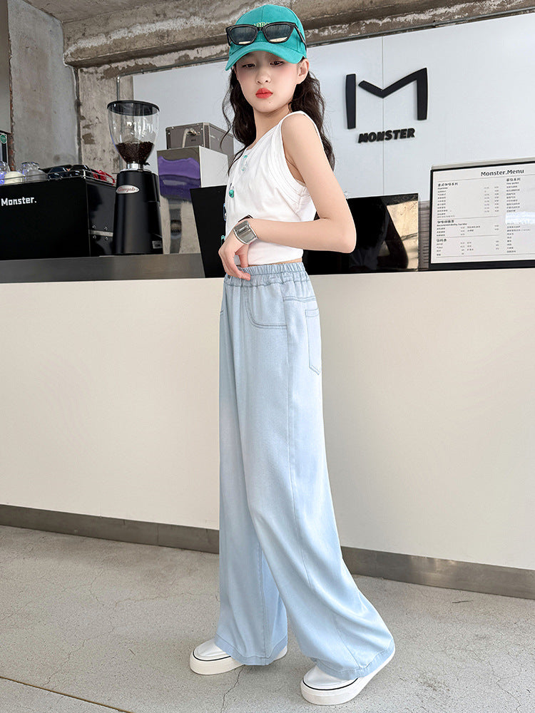 Children's Korean Style Trendy Thin Anti Mosquito Medium Children's Pants