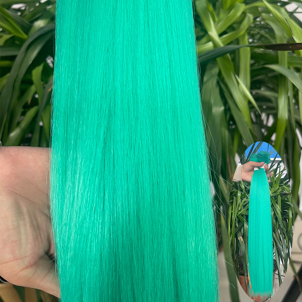 Women's Chemical Fiber African Hair Band Weft Long Straight Wig