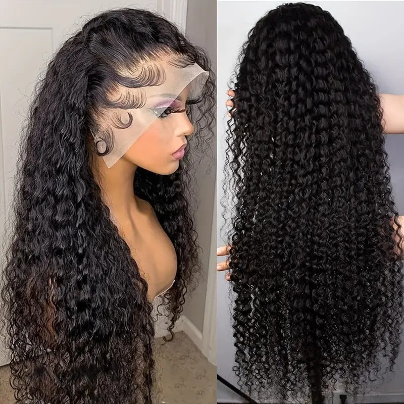 Front Lace African Small Volume Wound Tube Curly Hair Wig Long Curls
