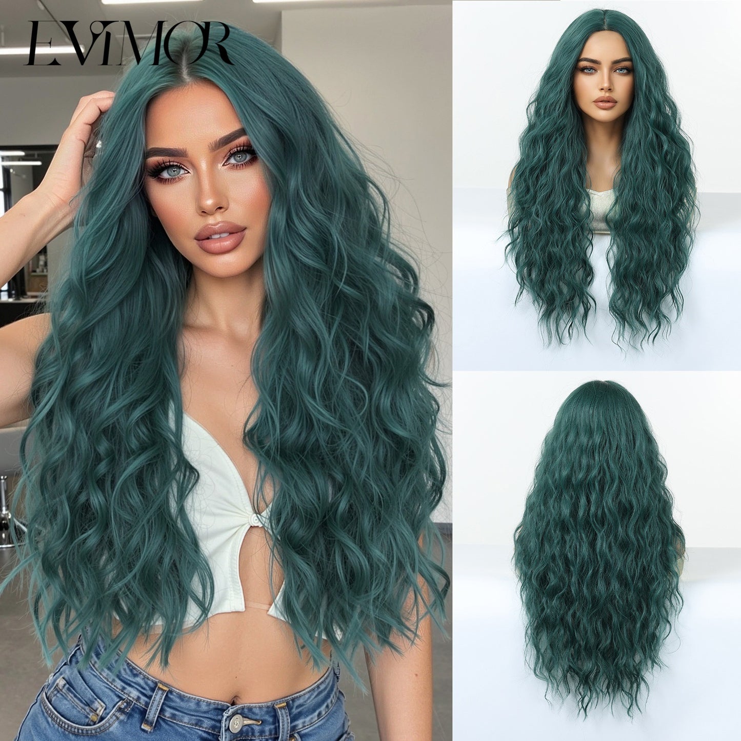 Women's American Curly Inch Fluffy Hair Simulation Natural Wig Long Curls