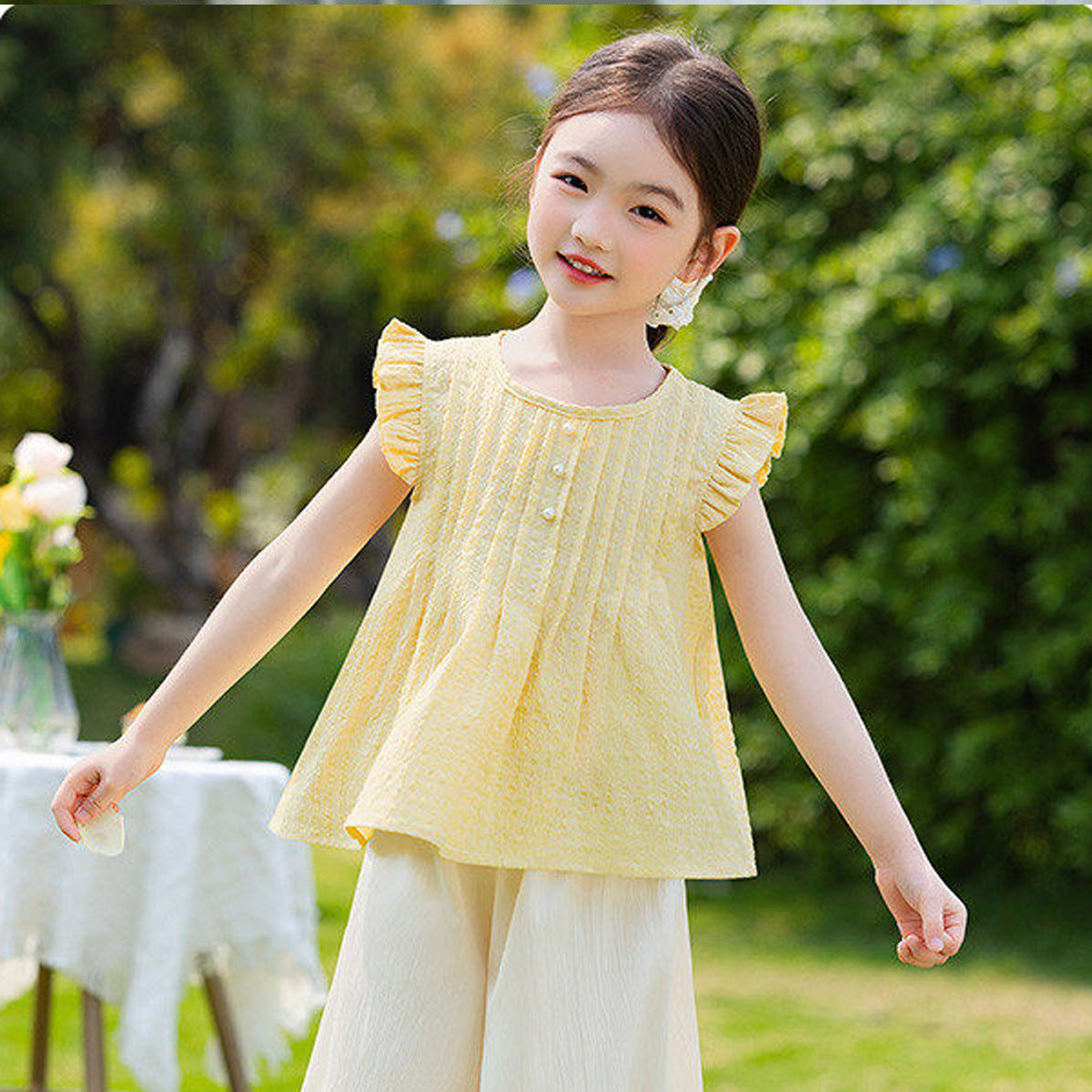 Women's & Children's Summer Shirt Short-sleeved Trousers Pants Children's Suit
