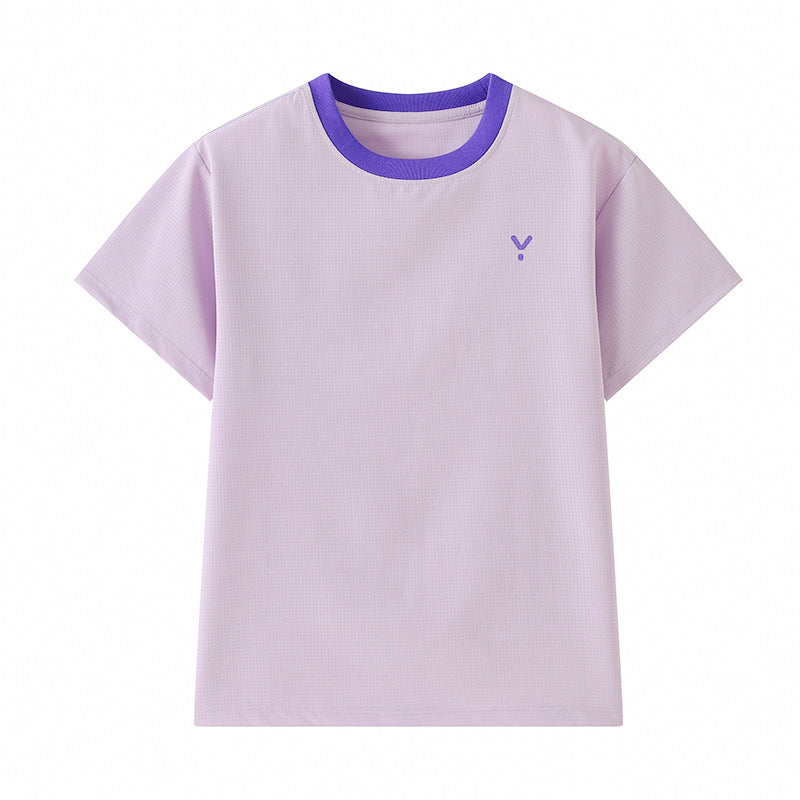 Children's Summer Medium Large Casual Pullover Class Clothes Plaid Children's T-shirt