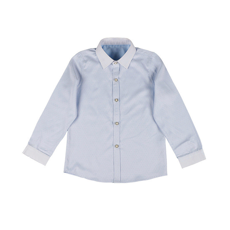 Children's Plus Size White Medium Large Fat Children's Shirt