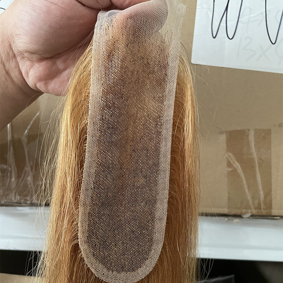 Graceful Glamorous Straight Human Lace Piece Real Hair Wig