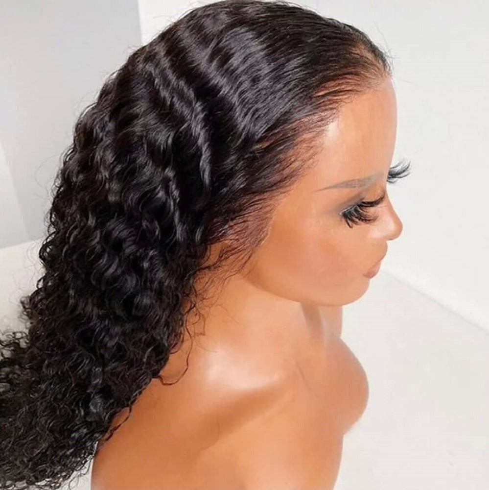 Women's Fashion Elegant Curly Front Lace Synthetic Wig Long Curls