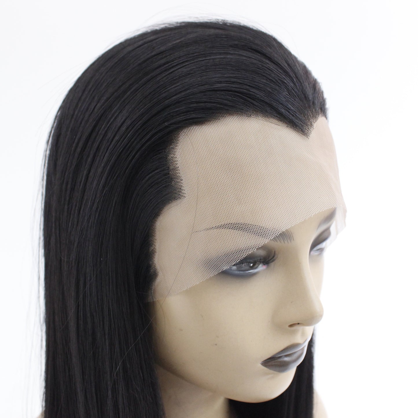 Beauty Pointed Front Lace Black Hair Long Straight Wig
