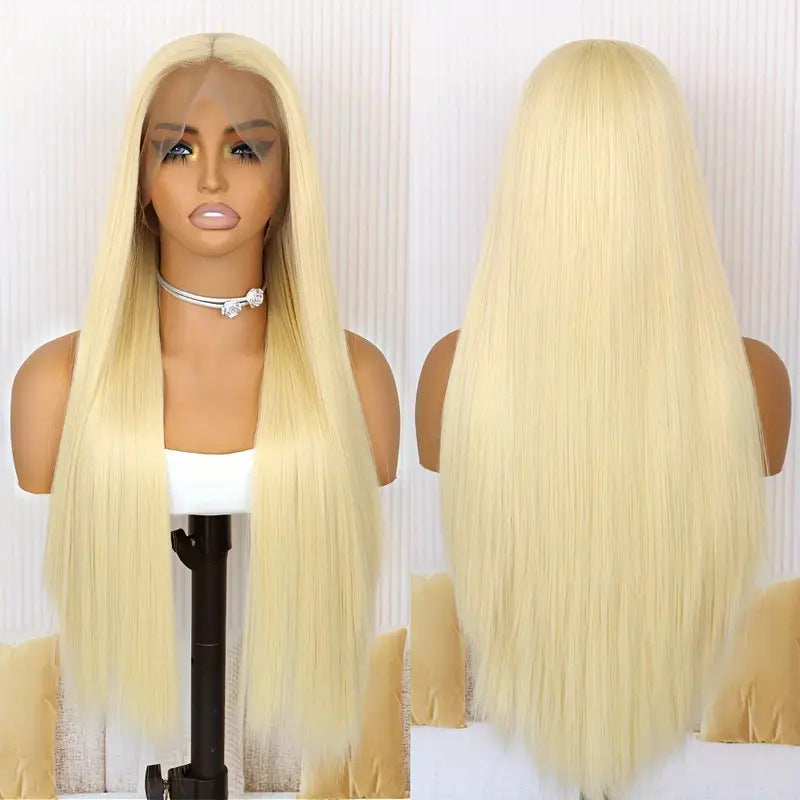 Front Lace Straight Hair Chemical Fiber Wig Long Curls