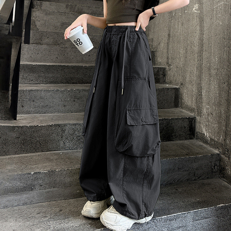 Children's Overalls Summer Korean Fashion Medium Large Loose Thin Fried Street Children's Pants