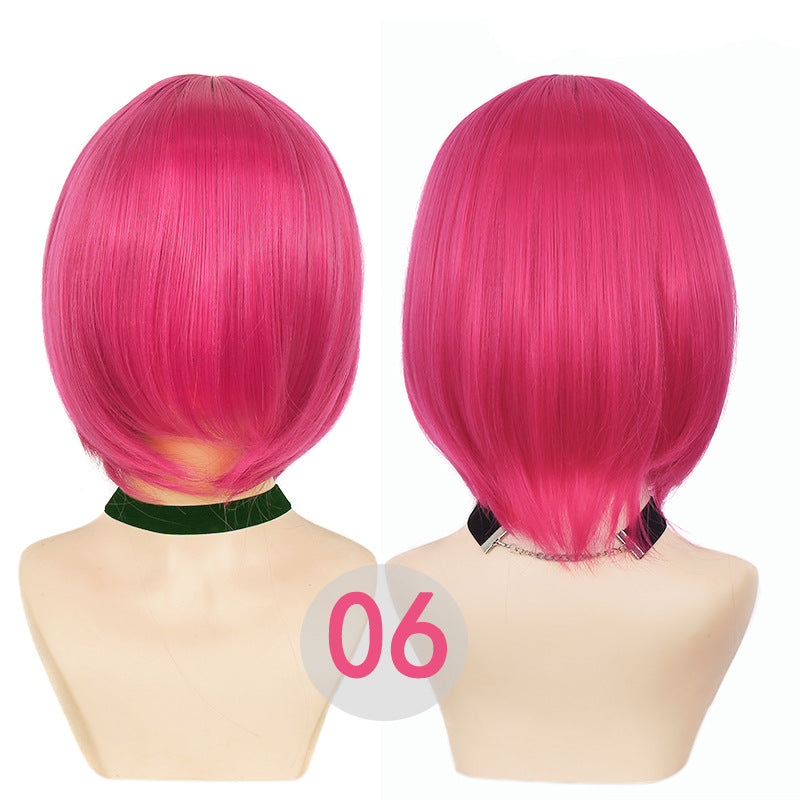 Inner Buckle Universal Face Long Bangs Short Hair Female Practice Cos Wig