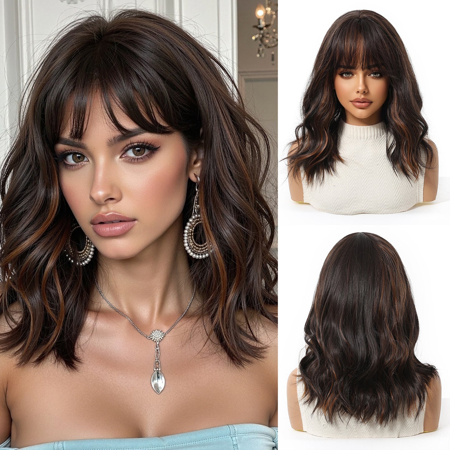 Casual Female Fashion Type Age Reduction Wig Short Curly Hair