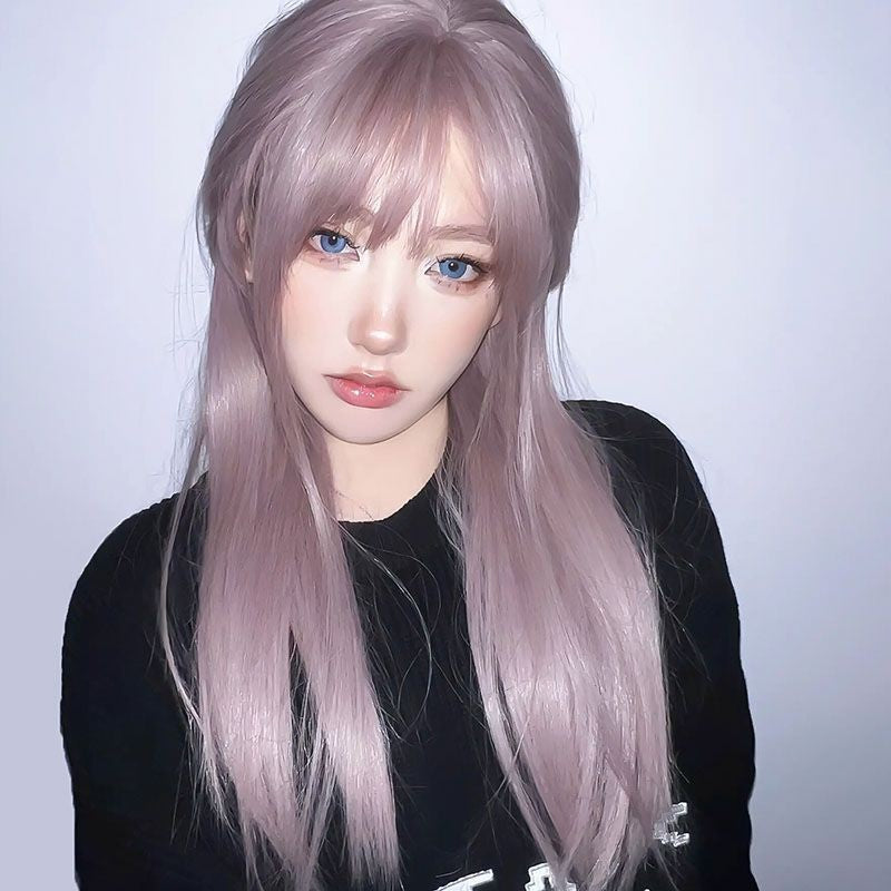 Top Female Hair Bangs Natural Summer Ladies Head Long Straight Wig