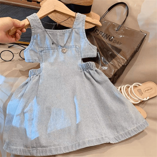 Korean Style Summer Strap Clothing Skirt Fashionable Denim Children's Dress
