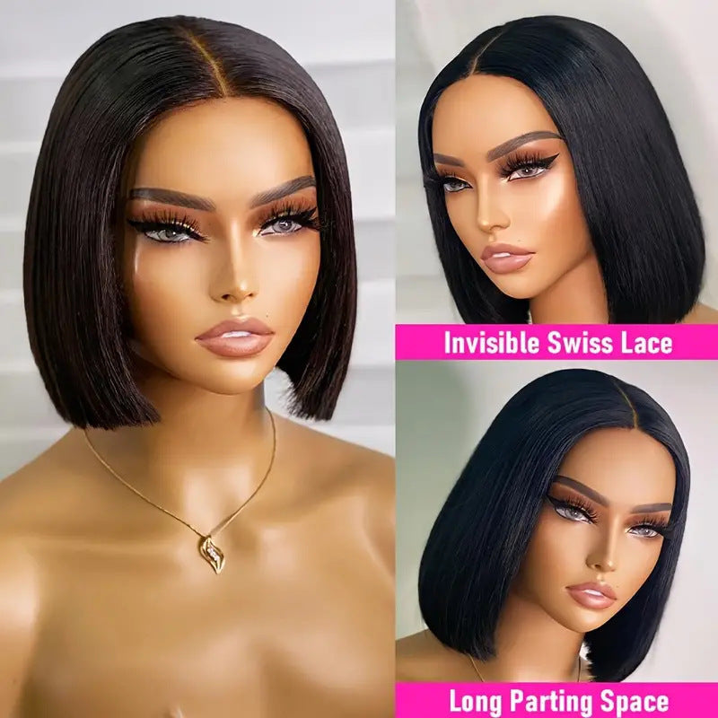 Innovative Stylish Women's Front Lace For Wig Short Straight Hair