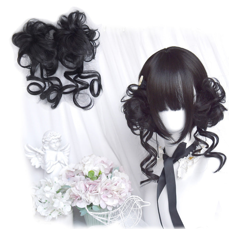 Women's Beard Grip Band For Bun Haircut Detachable Double Ponytail Little Cos Wig