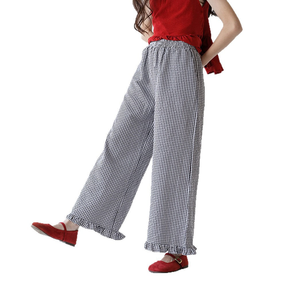 Style Plaid Trousers Red Doll Shirt Children's Suit