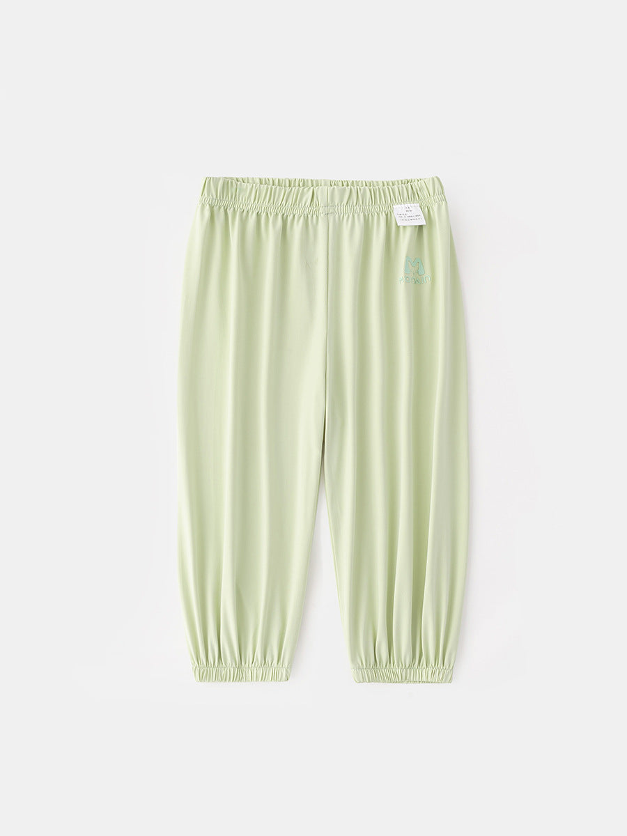Children's Trousers Summer Ice Silk Cool Feeling Ankle Banded Thin Uv Children's Pants