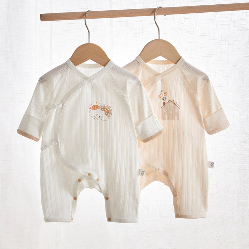 Born Clothes Summer Thin Rompers Romper In Air-conditioned Room Long-sleeved Jumpsuit, Climbing Suit
