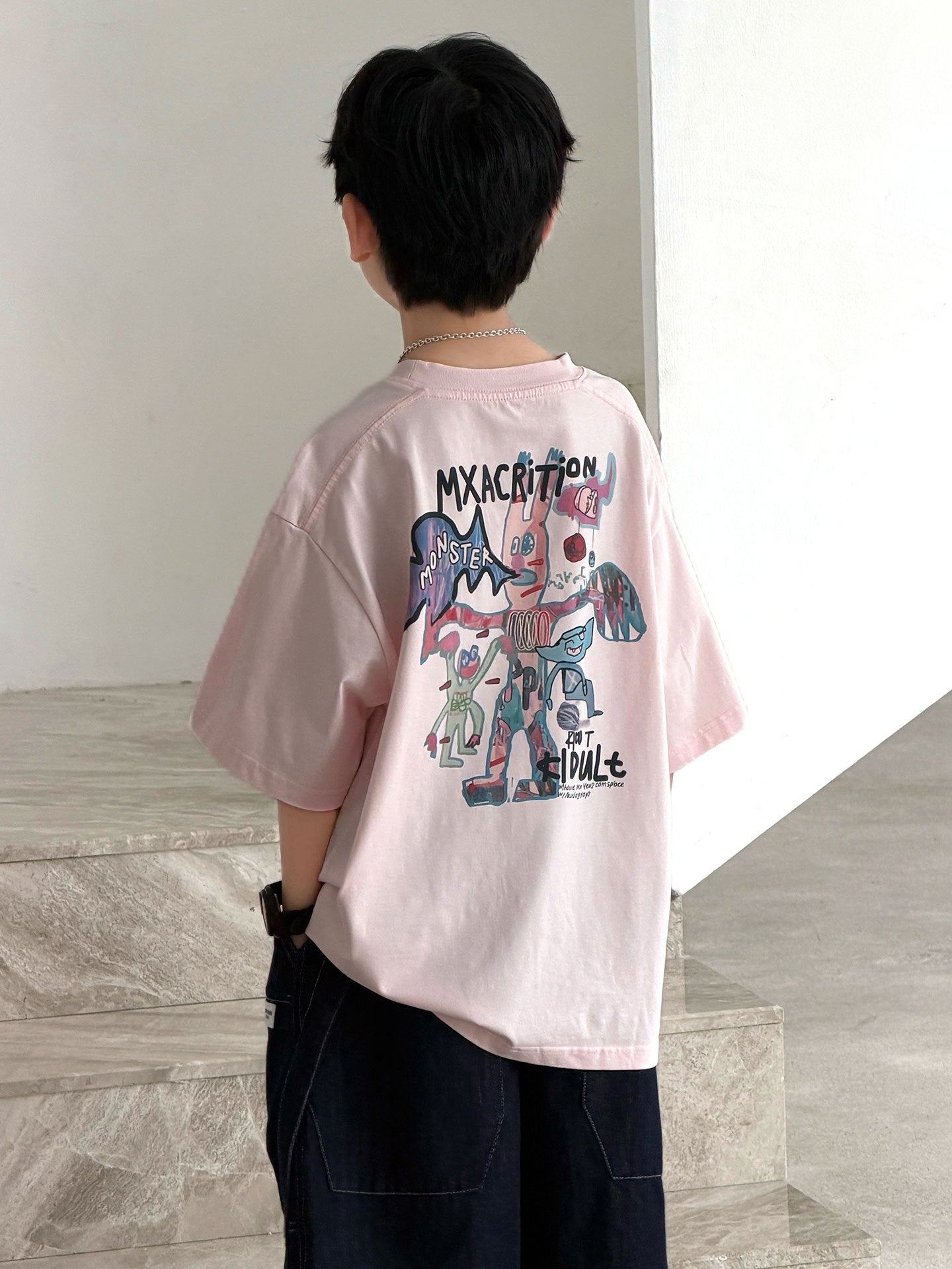 Children's Clothing Boy's Short-sleeved Medium Large Korean Boys Summer Thin Children's T-shirt