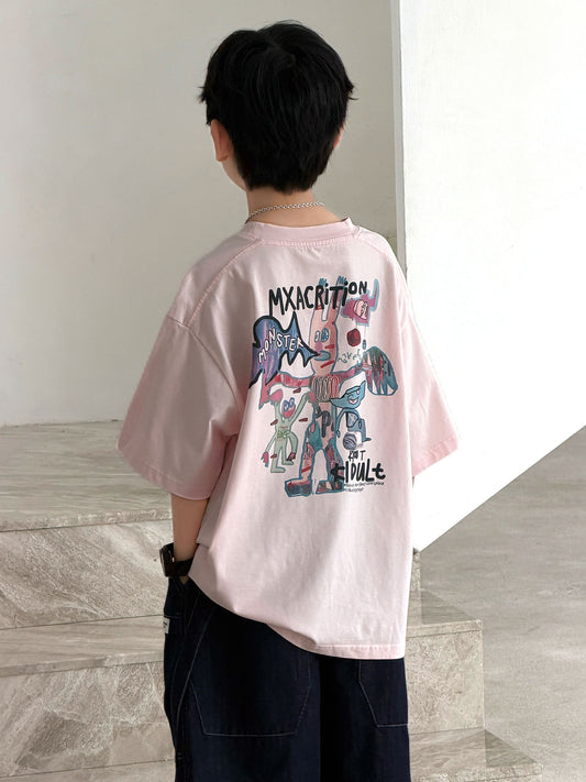 Children's Clothing Boy's Short-sleeved Medium Large Korean Boys Summer Thin Children's T-shirt