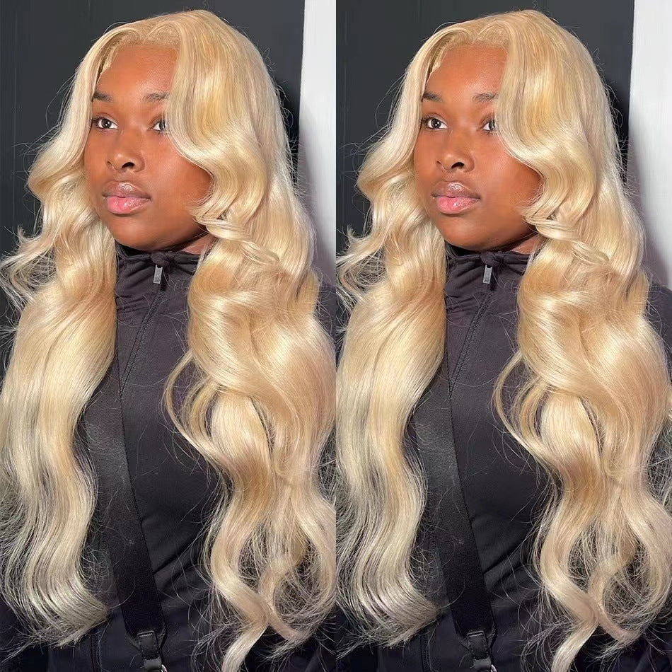 Front Lace Sheath Curly Hair Big Wave Light Wig Long Curls