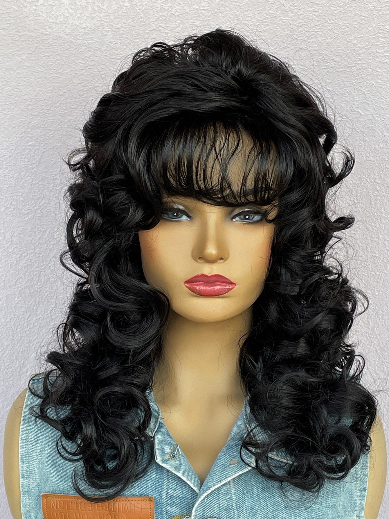 Brown Mid-length Curly Hair Band Bangs Wig Long Curls