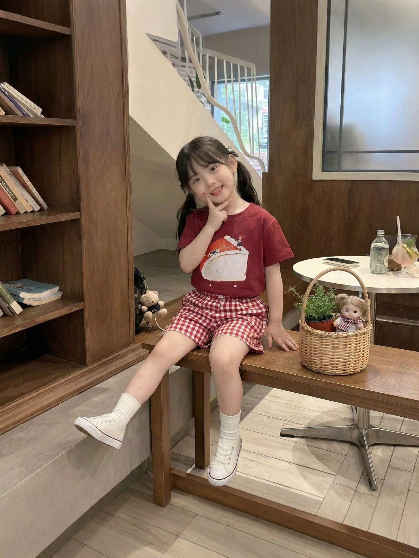 Women's Summer Cute Cartoon Short-sleeved Cotton Breathable Comfortable Children's T-shirt