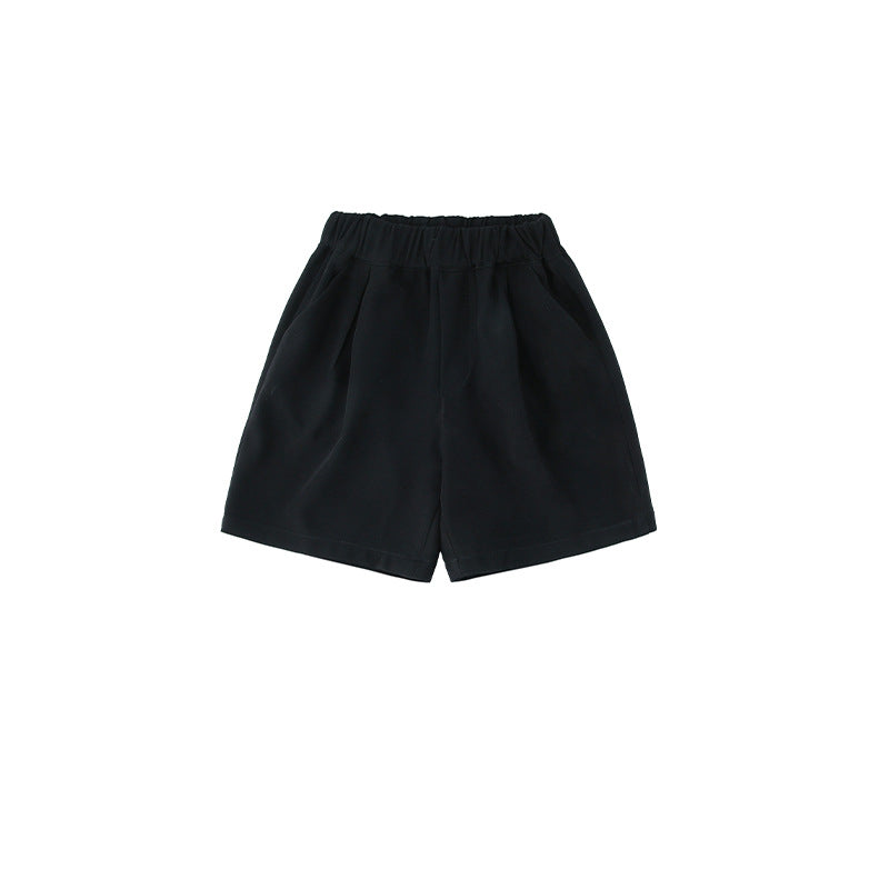 Short Suit Black National Style Shorts Pink Children's Pants