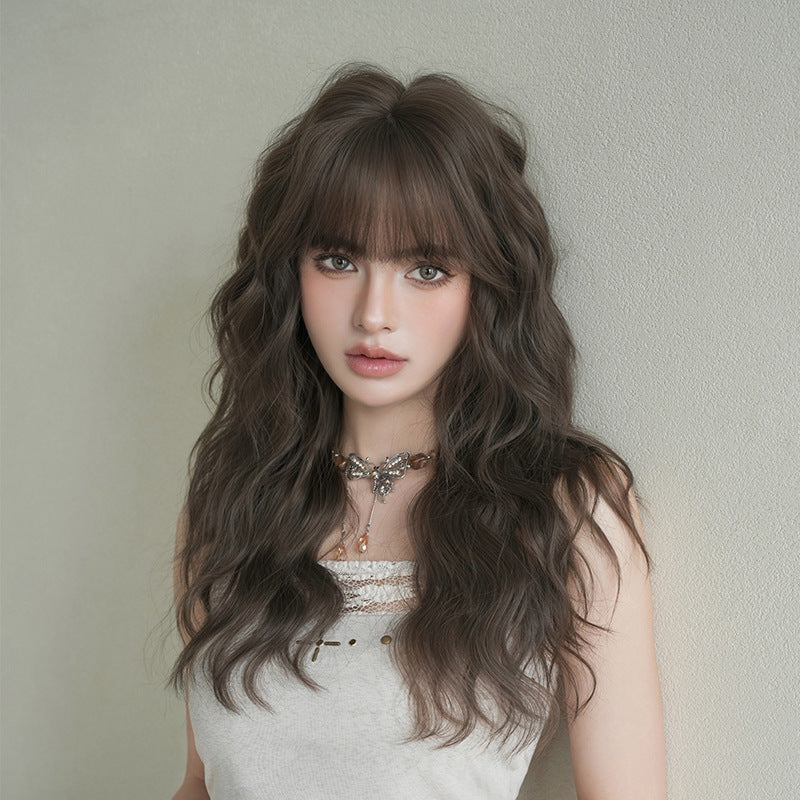 Female Curly Hair Egg Roll Full Top Chemical Fiber Simulated Wig Long Curls
