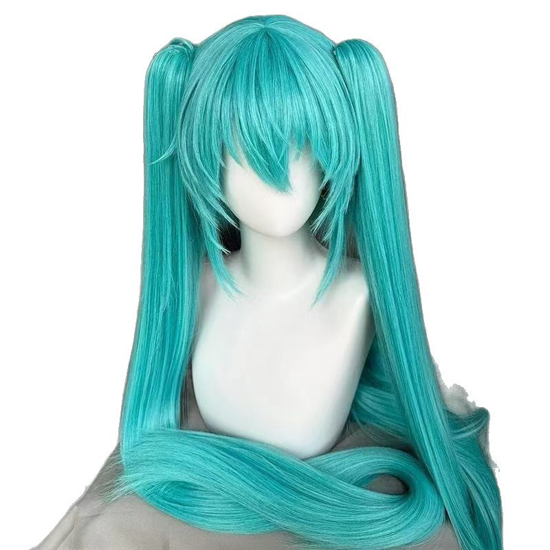 Lolita Chinese Style Double Horse Tail Long Straight Cos Wig