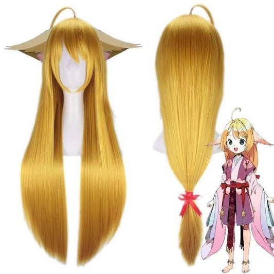 Fox Demon Little Shan Red Su Golden Warm Cos Wig