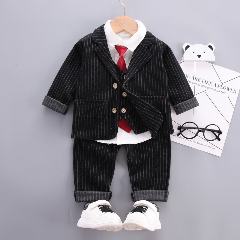 Children's Two Pieces British Birthday Boy Flower Children's Suit
