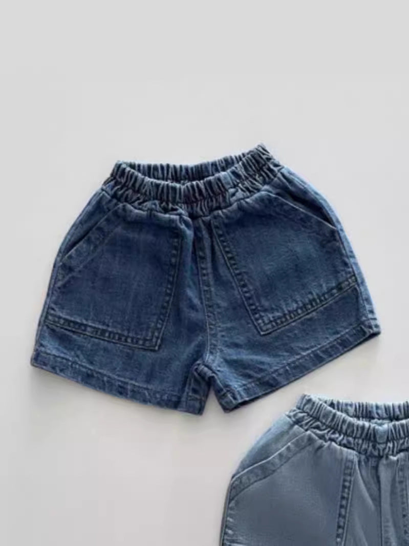 Women's & Men's Korean Style Denim Hot Breathable Refreshing Shorts Versatile Fashion Large Children's Pants