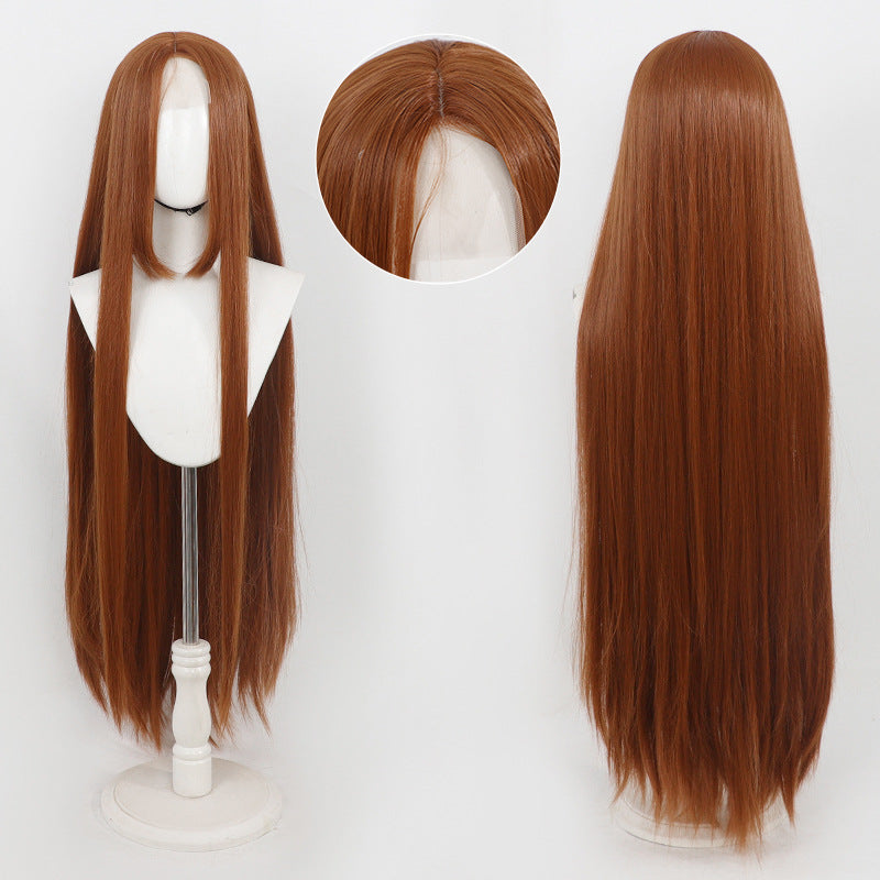 Universal Hand Crocheting Forehead Lace Mid-length Cos Wig