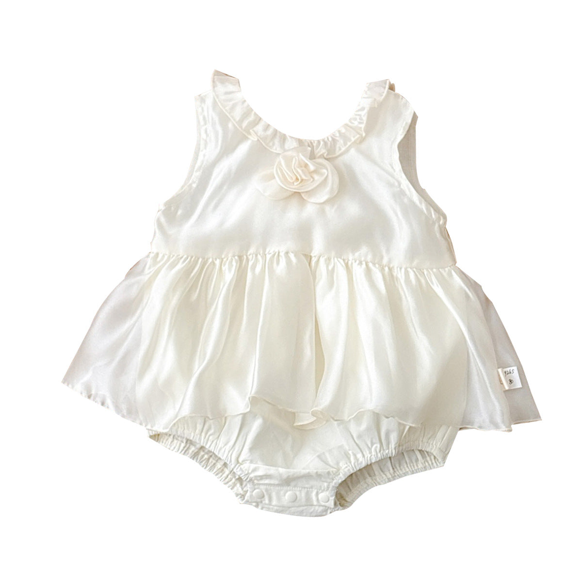 Summer Satin Princess One Year Old Dress Sleeveless Gauze Triangle Jumpsuit, Climbing Suit