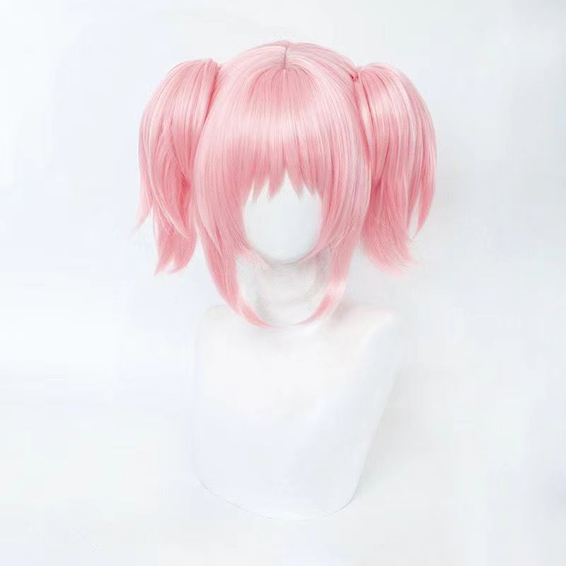 Deer Eye Round Small Pink Jaws Clamp Short Cos Wig