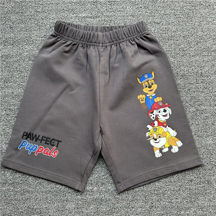 Children's Summer Dog Cartoon Short Sleeve Clothing Stretch Children's T-shirt